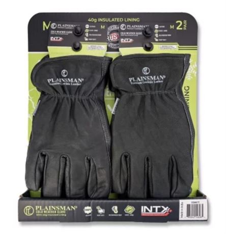 Plainsman Fleece-Lined Cowhide Leather Work Gloves (2 pk.)