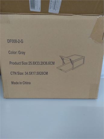Drawer Type Shoe Box, Gray - 26"×33"x37"
