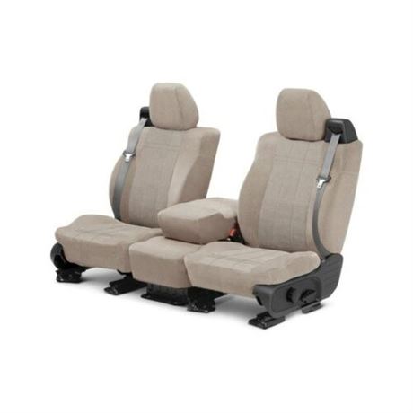 CalTrend® CV557-06RR - O.E. Velour 1st Row Beige & Premier Custom Seat Covers