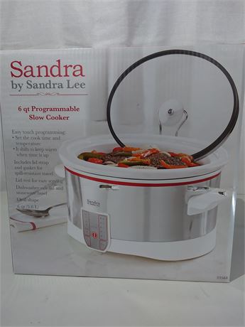 Sandra by Sandra Lee 6QT Programmable Slow Cooker