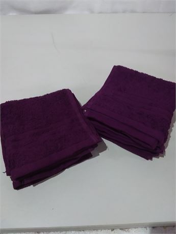Mainstay 7 Piece Wash Cloth Set- Plush Plum