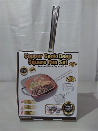 Copper Cook Deep Square Pan Set