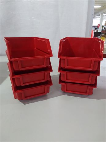 Small Stackable Parts Bin-Set of 6
