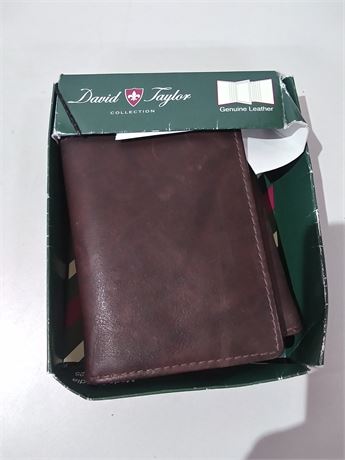 David Taylor Genuine Leather Wallet-Brown