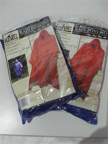 Old Mill Ranch Poncho-Set of 2 (Blue)