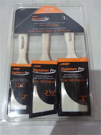 Linzer Signature Pro Paint Brushes-Set of 3