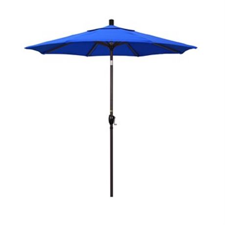 California Umbrella 9' Round Market Patio Umbrella-Pacific Blue