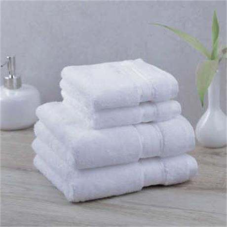Purely Indulgent 4-piece Egyptian Cotton Hand Towel and Washcloth Set, White