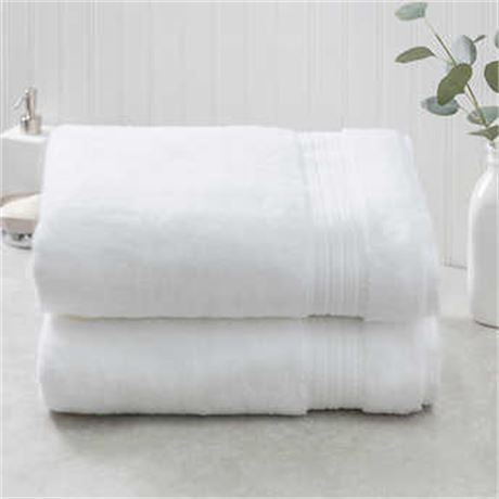 Charisma Luxury Bath Towel, White - Set of 4