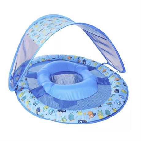 Swimways Baby Spring Float Canopy Teal Sea Life