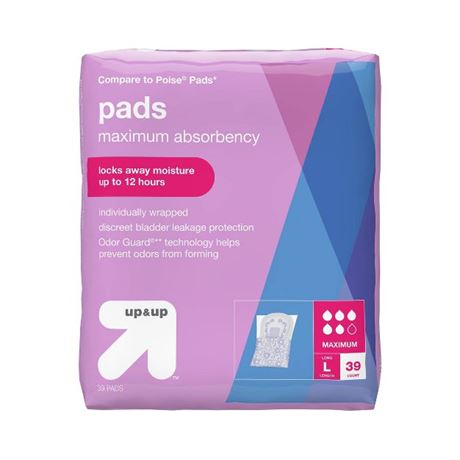 Up&Up Long Maximum Absorbancy Pads-39 count