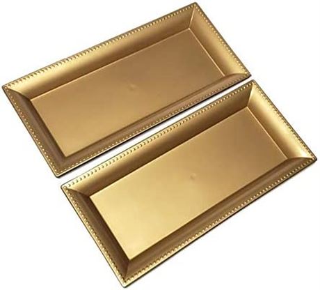 Set of 2 Decorative Charger Trays