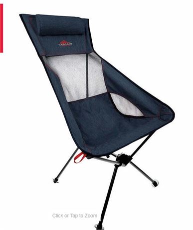 Cascade Mountain Tech High-Back Chair (Navy and Red)