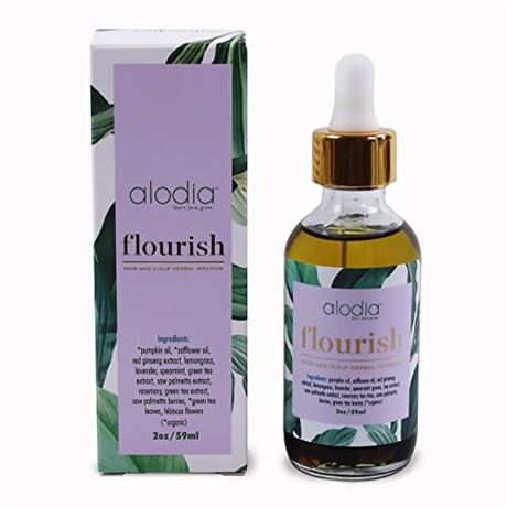 Set of 2 Alodia Flourish Scalp and Hair Herbal Infusion - 2oz