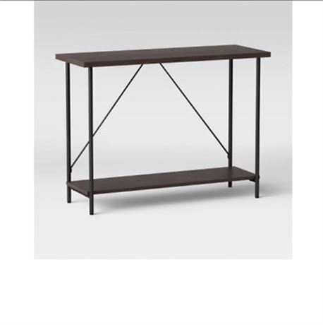 Wood and Metal Console Table (Espresso)