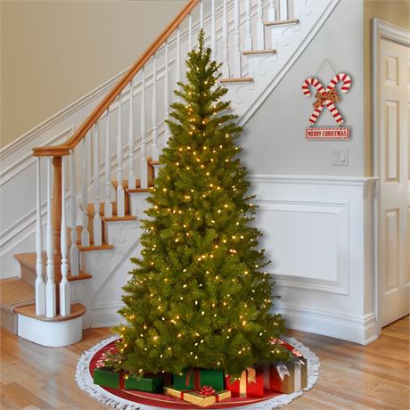 National Tree Company 7.5-foot Aspen Spruce Hinged Tree with 450 Clear Lights