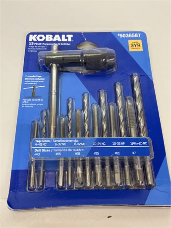 Kobalt 13 Pc All-Purpose Tap & Drill Set