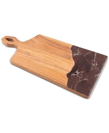 Thirstystone Wood Serving Board with Marble-Look Decal