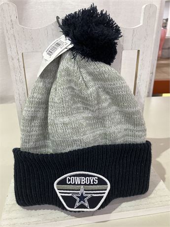 NFL Team Headwear Men's Dallas Cowboys Navy/Gray Cuffed Pom Knit Hat