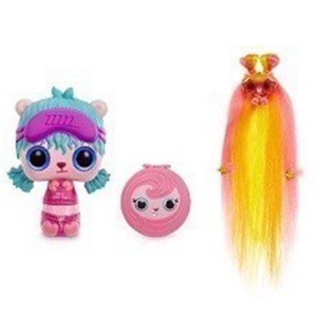 Set of 3 - Pop Pop Hair Surprise 3-in-1 Pop Pets with Long Brushable Hair