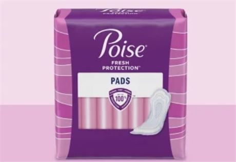 Poise Incontinence Pads for Women, Moderate Absorbency, Regular - 84ct