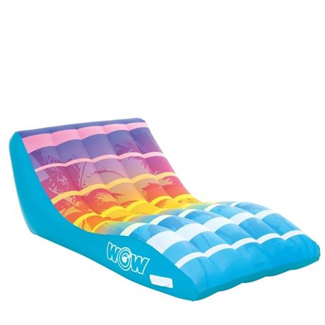 🤩 WOWSports Sunset Chaise Lounge Inflatable Pool and Beach Chair