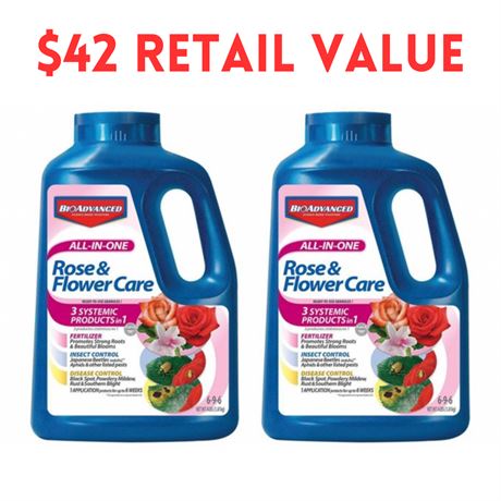 Pack of 2!! All-In-One Rose & Flower Care Granules - BioAdvanced