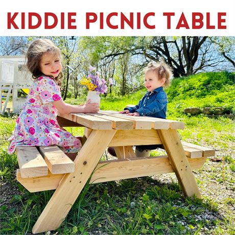 Children's Custom Wood Picnic Table