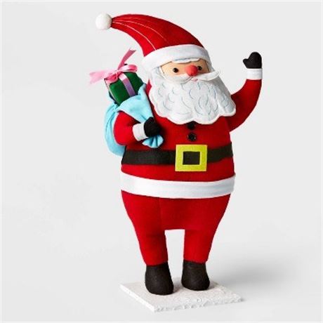 20.5" Fabric Santa Claus Decorative Figurine - Wondershop
