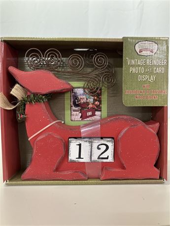 MacKenzie Childs Red Christmas Countdown Deer Farmhouse Style