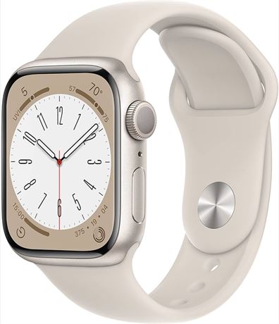 Apple Watch Series 8 [GPS 41mm] Smart Watch w/Starlight Aluminum Case with Starl