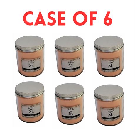Case of 6 ⭐️ Scented Soy 7oz Candle (Leo - Fire Sign)