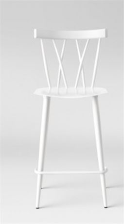 Becket Metal X Back Counter Height Barstool White - Project 62™