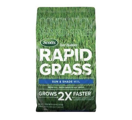 Scotts🌱Turf Builder Rapid Grass Mixed Sun or Shade Grass Seed and Fertilizer