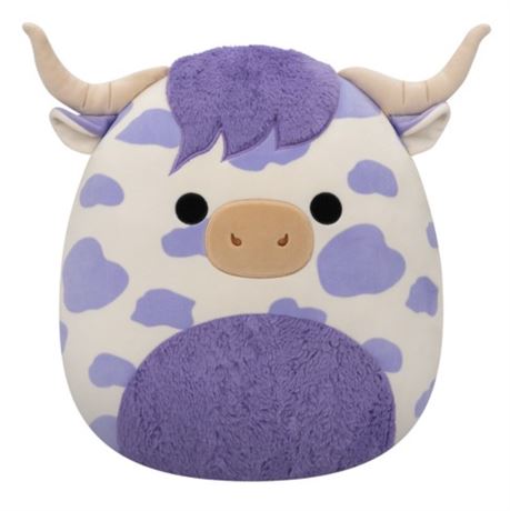 Squishmallows 16" Conway the Purple Spotted Highland Cow Plush Toy