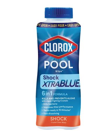 Clorox Pool&Spa Shock XtraBlue2 for Swimming Pools, 1lb