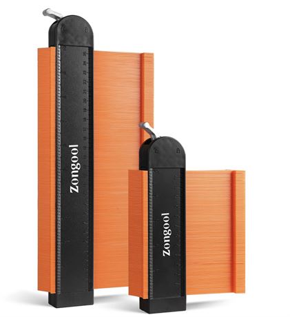 ZONGOOL 2 Packs Contour Gauge Profile Tool (5 inch+10 inch) Adjustable Lock