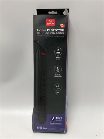 GLOBE SURGE PROTEC WITH USB CHARGING