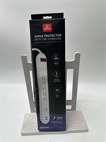 Globe Surge Protector w/USB Charging