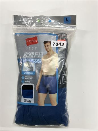 Hanes tagless boxer briefs LARGE