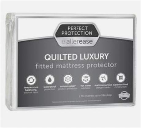 Allerease Perfect Protection Temperature Regulating Mattress Protector Queen