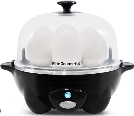 Elite Gourmet Easy Electric 7 Egg Capacity Cooker, Poacher, Omelet Make🥚