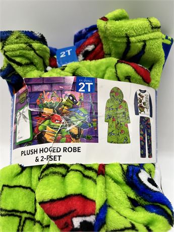 Teenage Mutant Ninja Turtles Plush Hooded Robe & 2 Piece Set