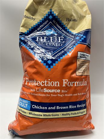 34 LB Bag of Blue Buffalo Life Protection Dog Food