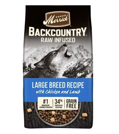 Merrick Backcountry Raw Infused Grain-Free Large Breed Recipe Freeze-Dried Dog