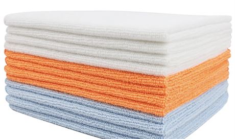 12 Pack Certified Recycled Microfiber Cleaning Cloths