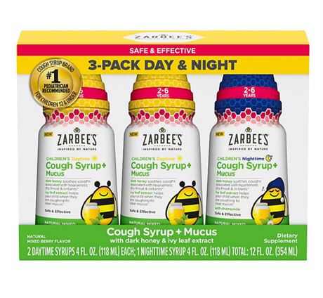 Zarbee's Children's Cough and Mucus Syrup 4 fl oz., 3 pk.
