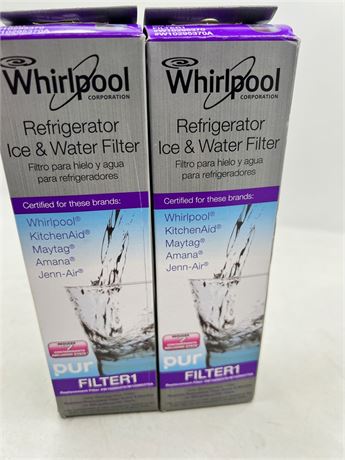 2-Pack Whirlpool Ice and Water Filter #W10295370/W10295370A
