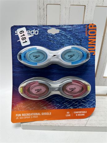 Speedo Junior Swim Goggles 2-Pack, Multi-Color