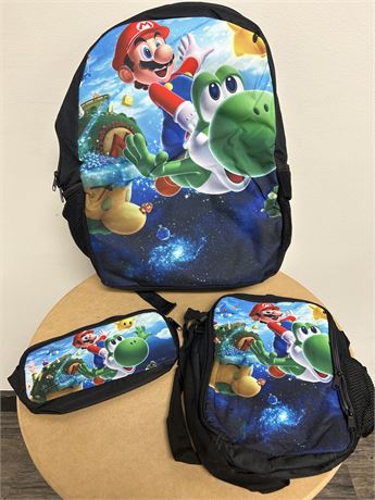 Mario 3 pc backpack